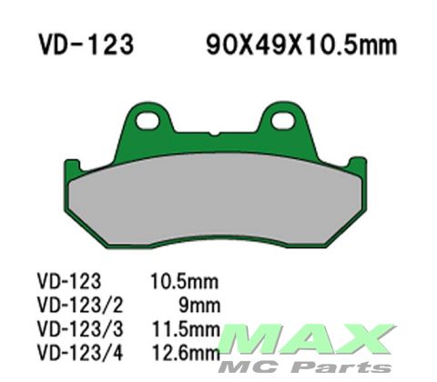 VESRAH Bremsklods VD123/3 *USE:FA069/3*