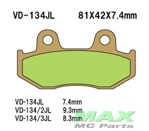 VESRAH Bremseklodser VD134SJL