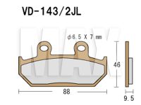 VESRAH Bremseklodser VD143/2JL