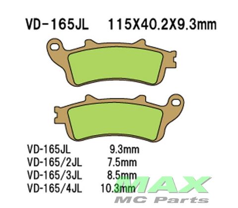 VESRAH Bremseklodser VD165SJL