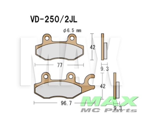 VESRAH Bremseklodser VD250/2JL