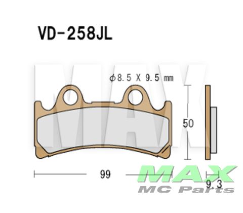 VESRAH Bremseklodser VD-258JL