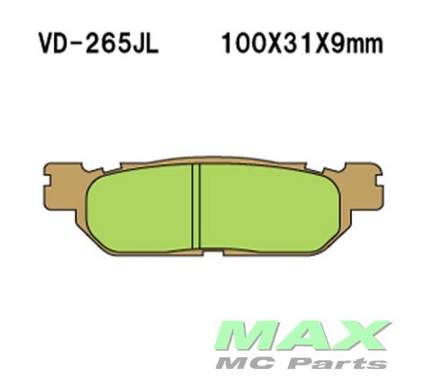 VESRAH Bremseklodser VD265JL REAR