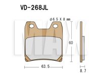 VESRAH Bremseklodser VD268JL