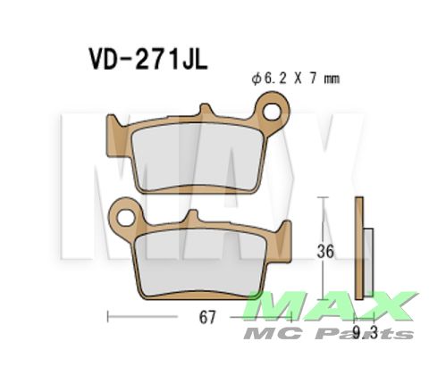 VESRAH Bremseklodser VD271JL