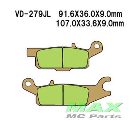 VESRAH Bremseklodser VD279/2JL