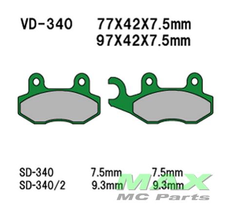 VESRAH Bremseklodser VD340