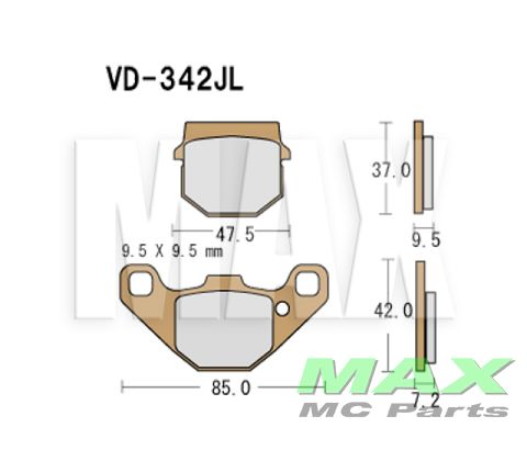 VESRAH Bremseklodser VD342JL