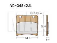 VESRAH Bremseklodser VD345/2JL