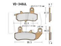 VESRAH Bremseklodser REAR VD348JL