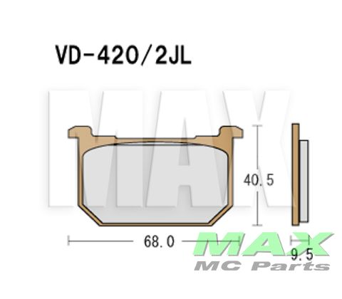 VESRAH Bremseklodser VD420/2JL 