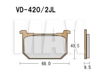 VESRAH Bremseklodser VD420/2JL 