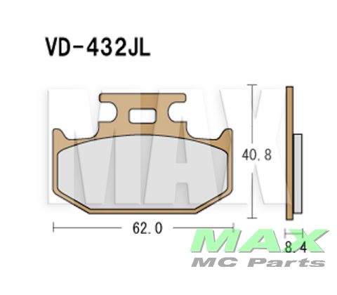 VESRAH Bremseklodser VD-432JL