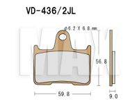 VESRAH Bremseklodser REAR VD436/2JL