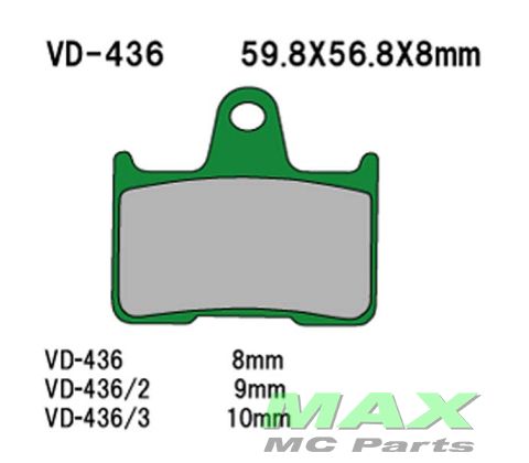 VESRAH Bremseklodser VD436