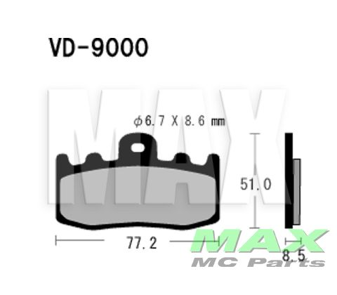 VESRAH Bremseklodser VD9000
