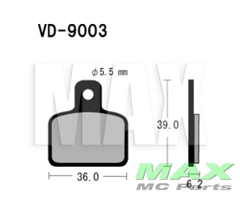 VESRAH Bremseklodser VD9003KV