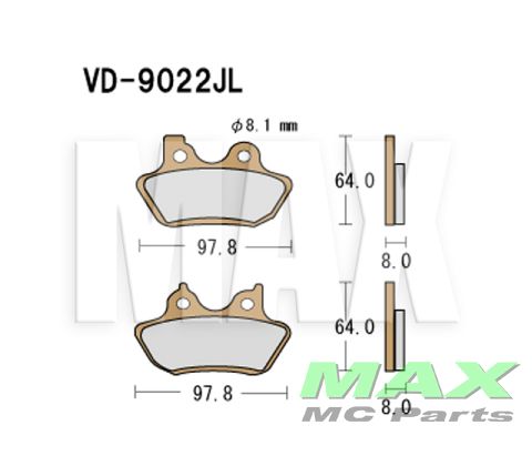 VESRAH Sinter klodser VD9022JL FRONT