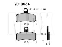 VESRAH Bremseklodser VD9034