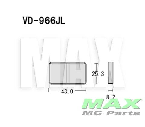 VESRAH Bremseklodser VD966JL