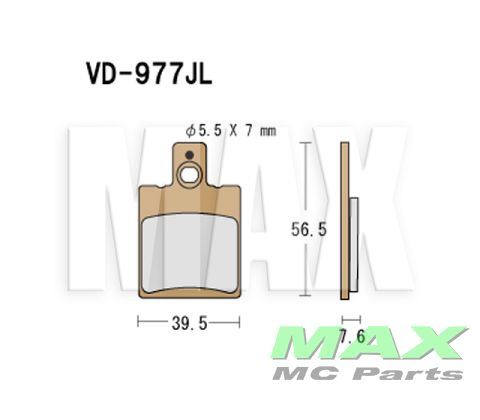 VESRAH Bremseklodser VD977JL