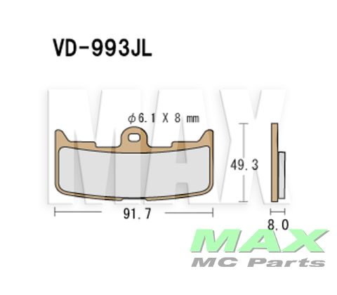 VESRAH Bremseklodser VD993JL