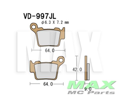 VESRAH Bremseklodser KTM MX SX125