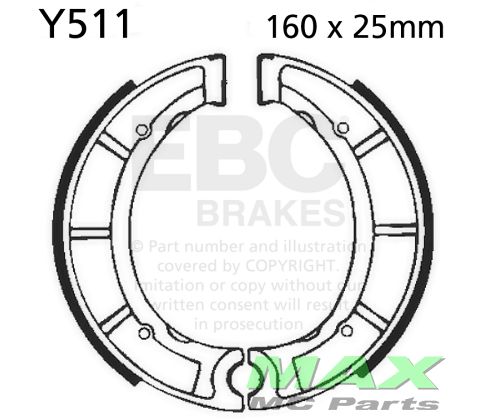 EBC Brake shoe set Y511